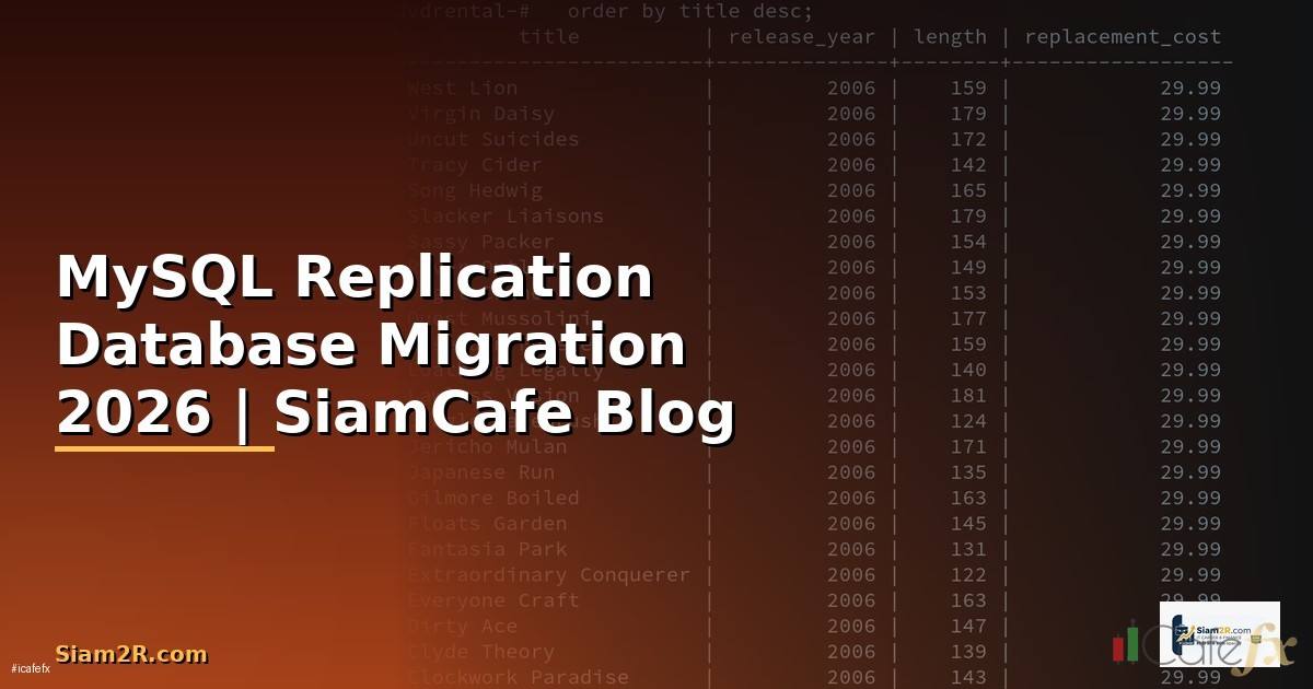 MySQL Replication Database Migration — คู่มือฉบับสมบูรณ์ 2026