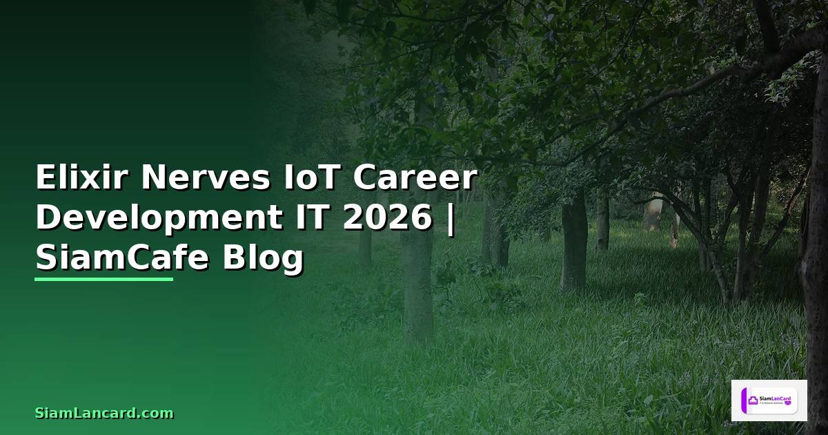 Elixir Nerves IoT Career Development IT