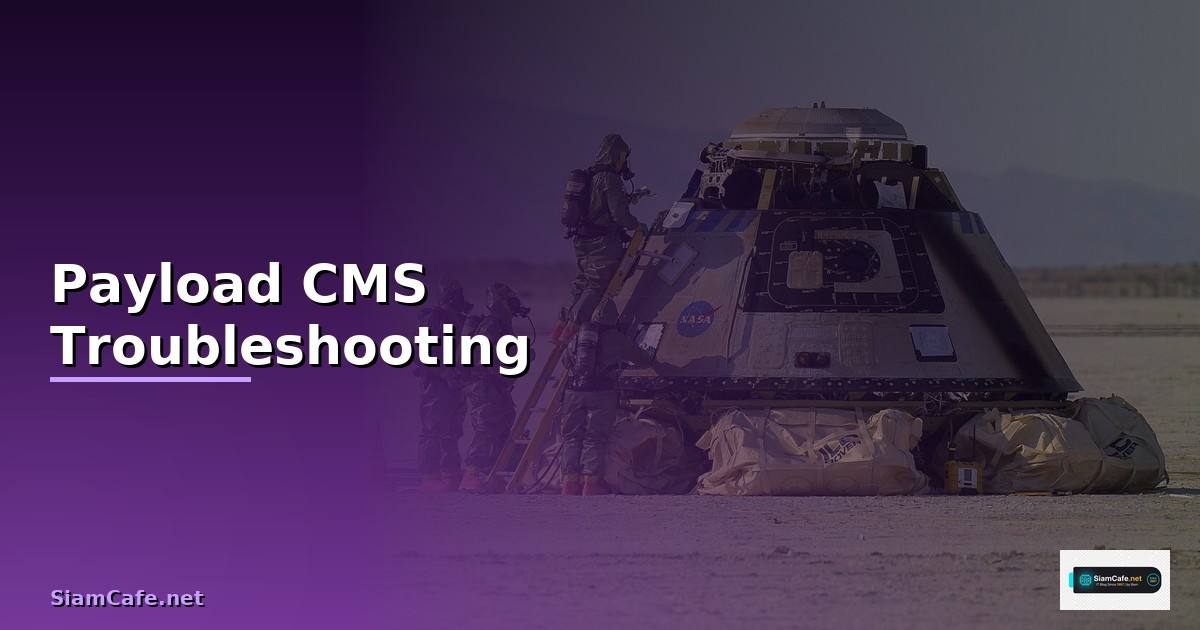 Payload CMS Troubleshooting แก้ปัญหา —