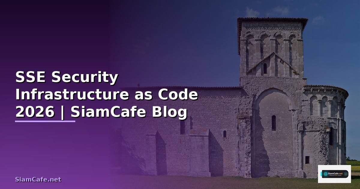SSE Security Infrastructure as Code — คู่มือฉบับสมบูรณ์ 2026