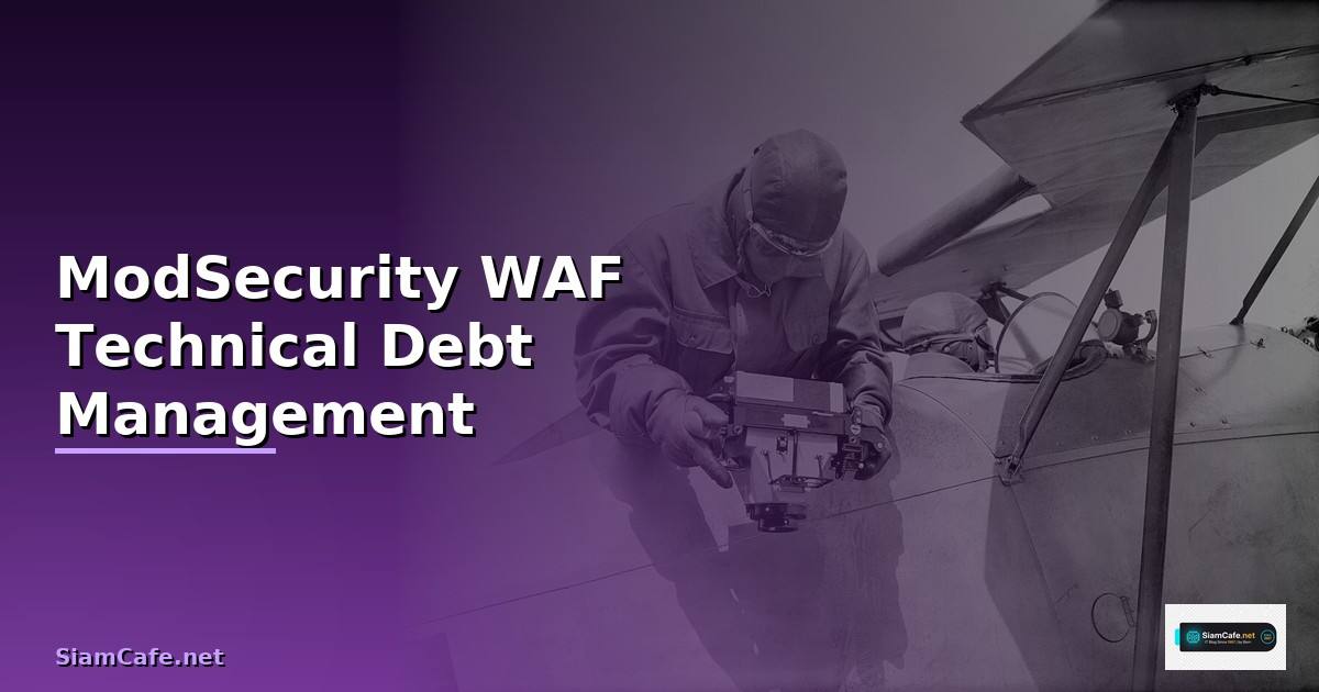 ModSecurity WAF Technical Debt Management —