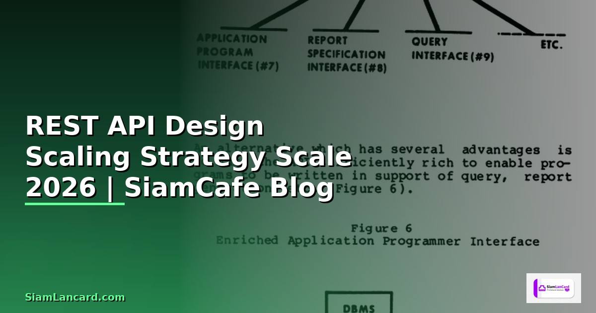 REST API Design Scaling Strategy วิธี Scale
