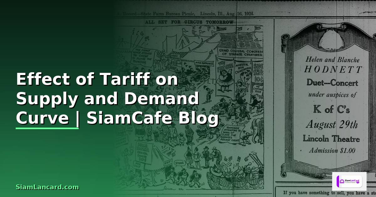 Effect of Tariff on Supply and Demand Curve —