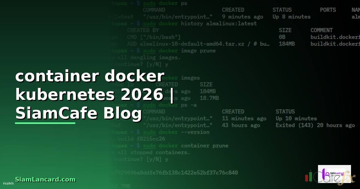 container docker kubernetes คือ
