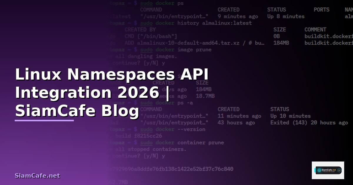 Linux Namespaces API Integration เชื่อมต่อระบบ