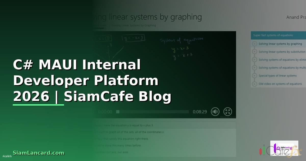 C# MAUI Internal Developer Platform