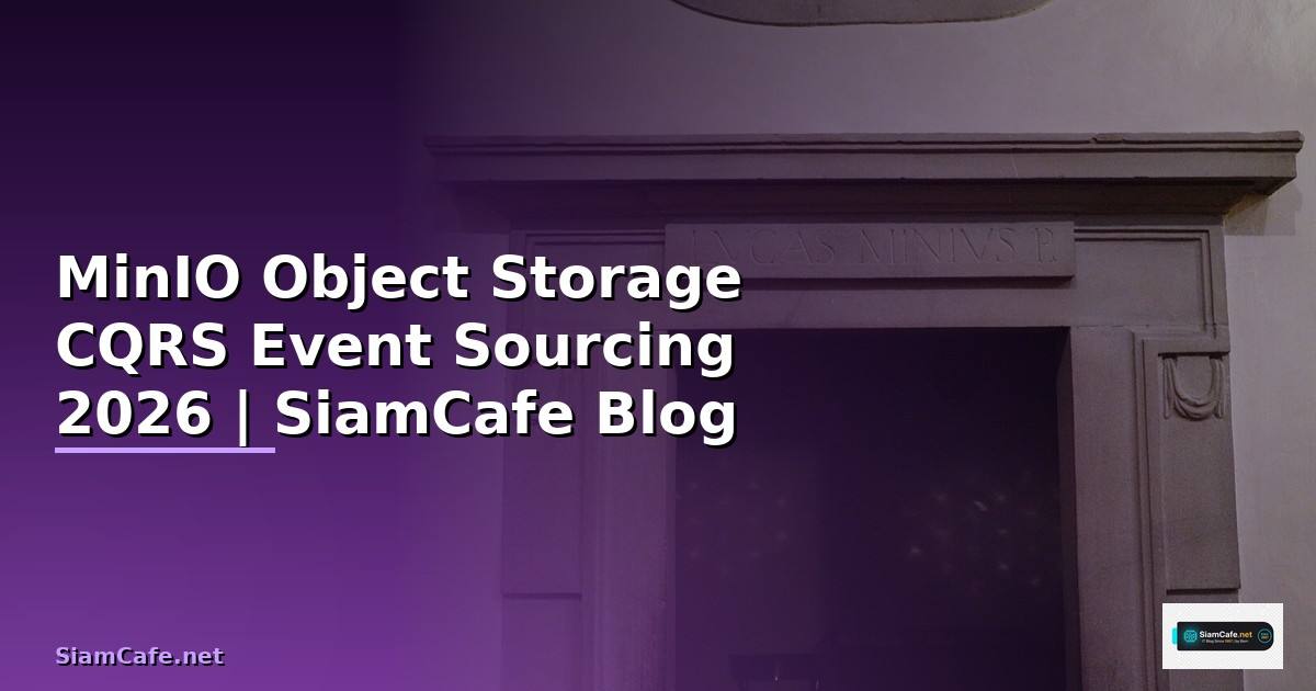 MinIO Object Storage CQRS Event Sourcing