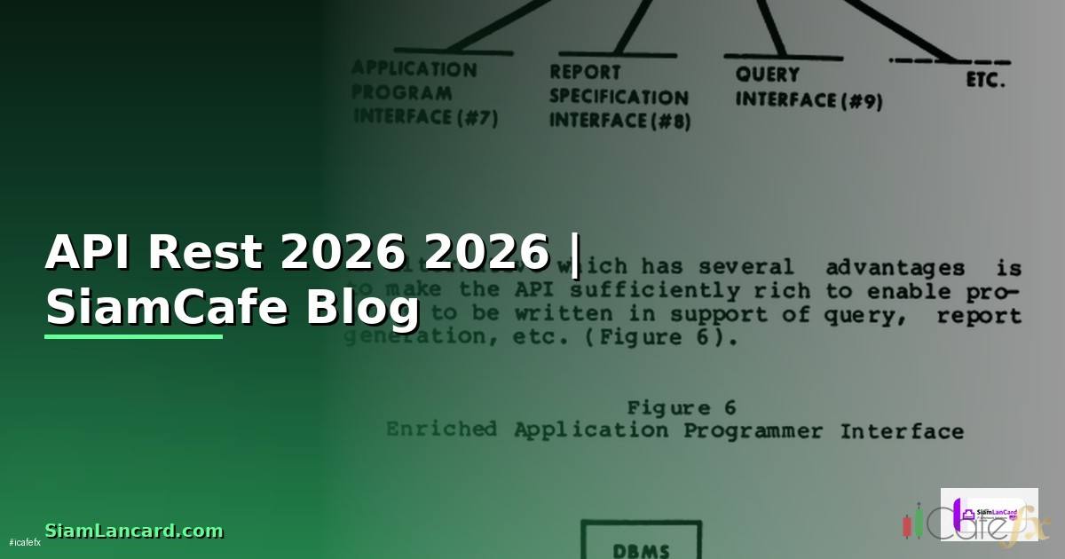API Rest — คู่มือโปรแกรมมิ่ง 2026