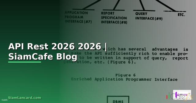 API Rest — คู่มือโปรแกรมมิ่ง 2026