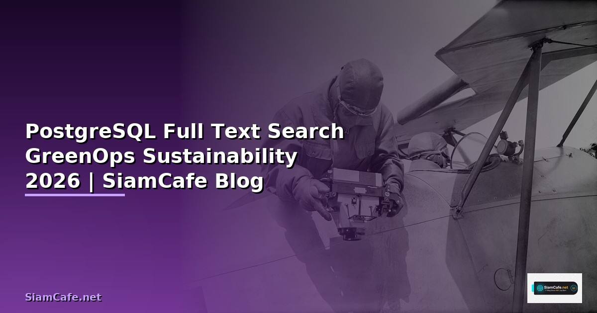 PostgreSQL Full Text Search GreenOps Sustainability — คู่มือฉบับสมบูรณ์ 2026