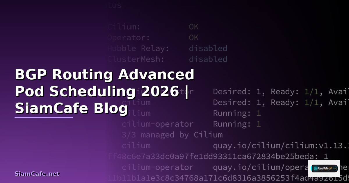 BGP Routing Advanced Pod Scheduling