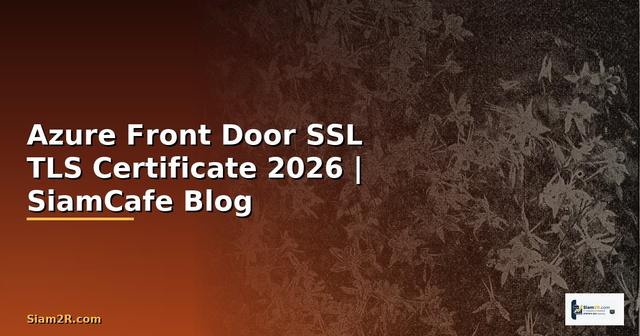 Azure Front Door SSL TLS Certificate