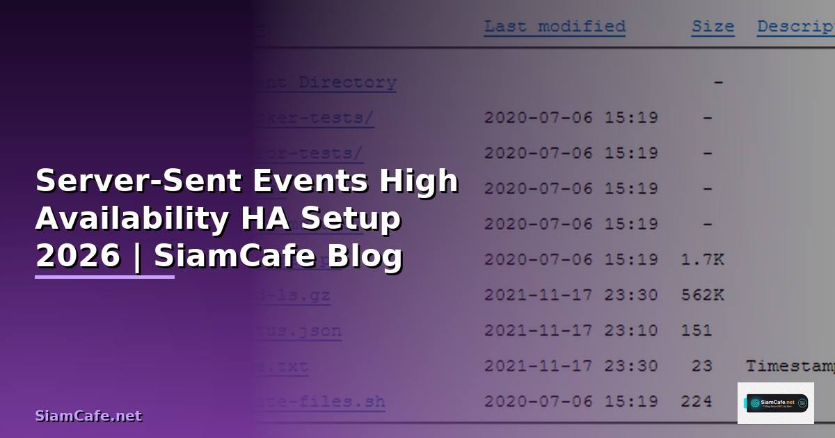 Server-Sent Events High Availability HA Setup — คู่มือฉบับสมบูรณ์ 2026