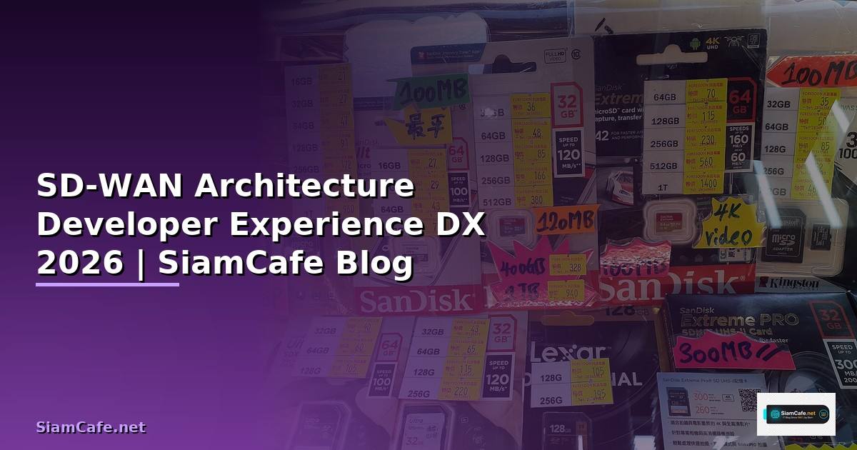 SD-WAN Architecture Developer Experience DX