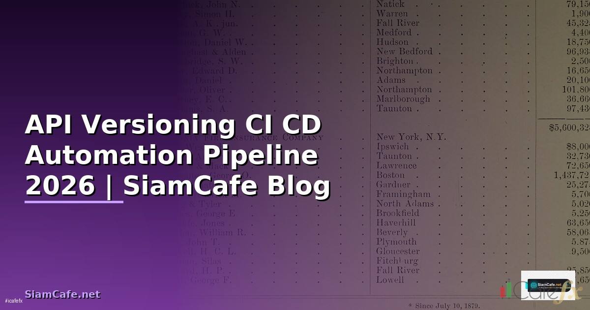 API Versioning CI CD Automation Pipeline