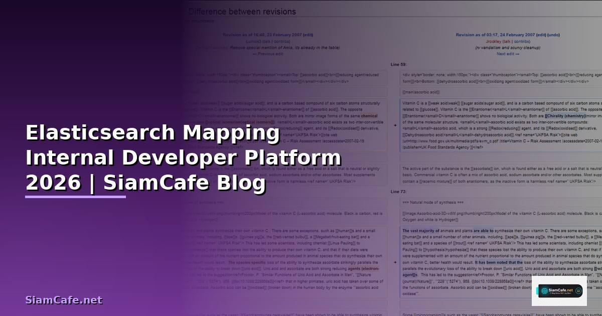 Elasticsearch Mapping Internal Developer Platform