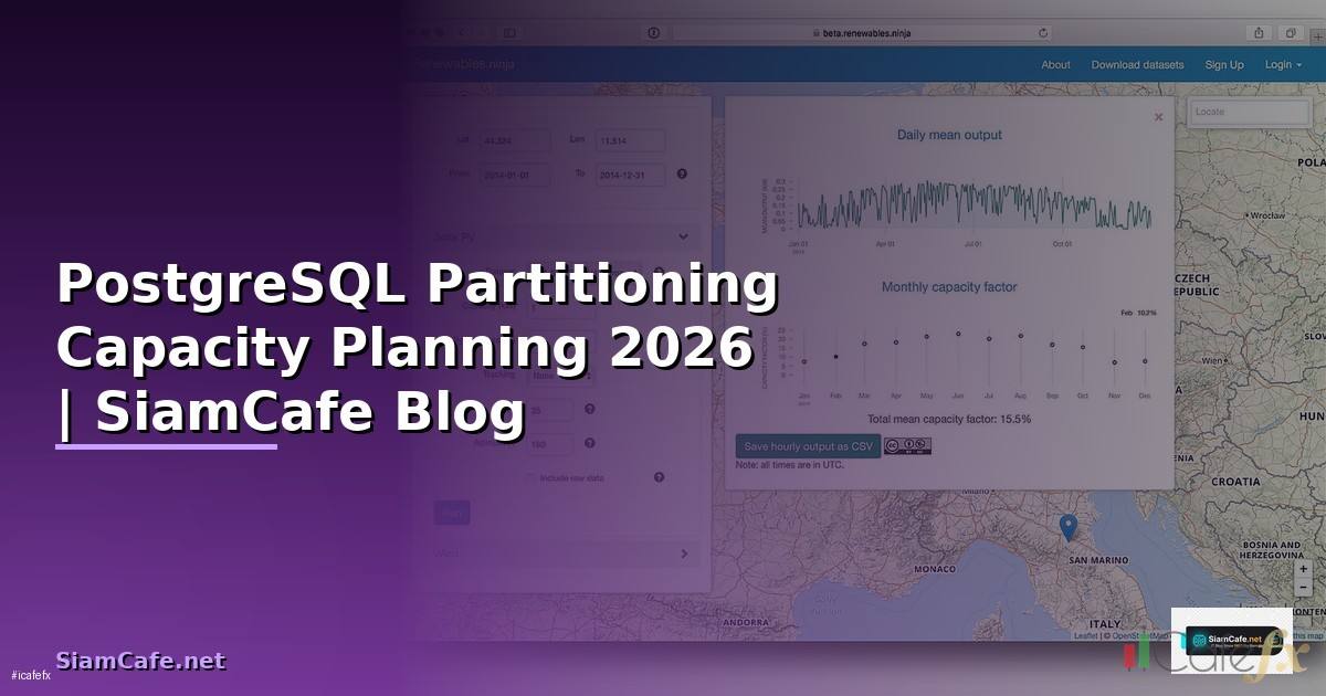 PostgreSQL Partitioning Capacity Planning — คู่มือฉบับสมบูรณ์ 2026
