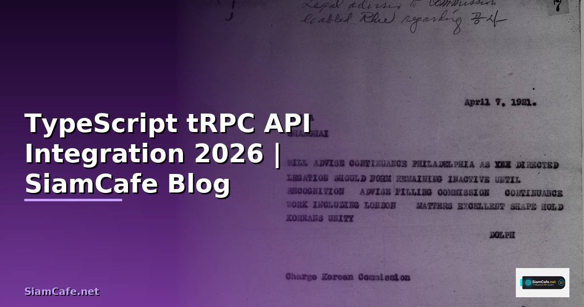 TypeScript tRPC API Integration เชื่อมต่อระบบ