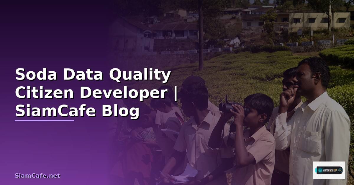 Soda Data Quality Citizen Developer —