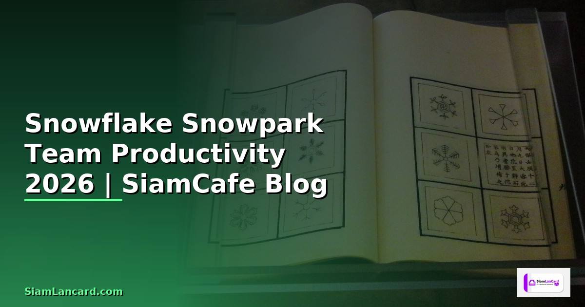 Snowflake Snowpark Team Productivity
