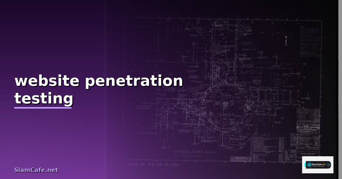 website penetration testing —