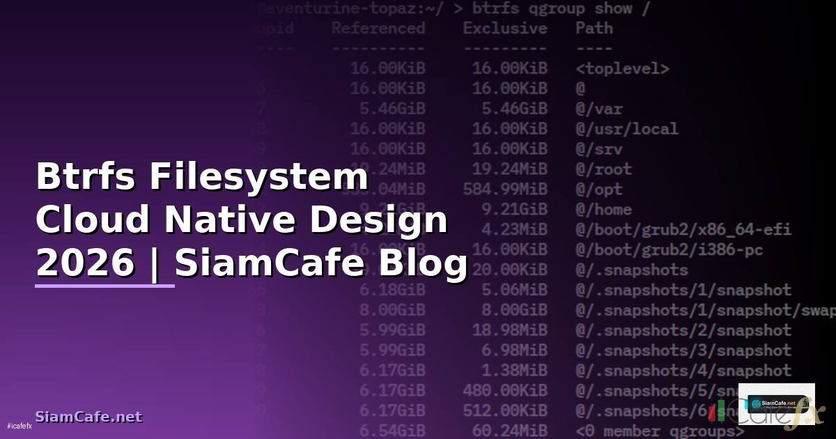 Btrfs Filesystem Cloud Native Design