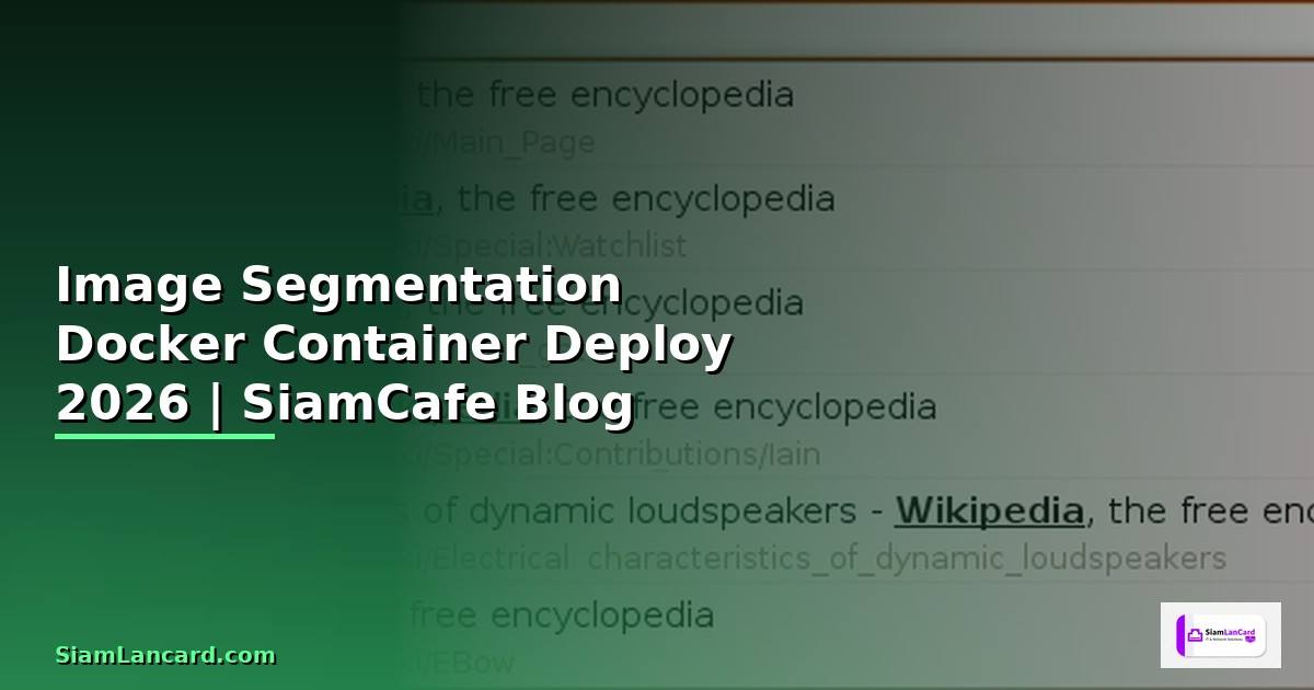 Image Segmentation Docker Container Deploy