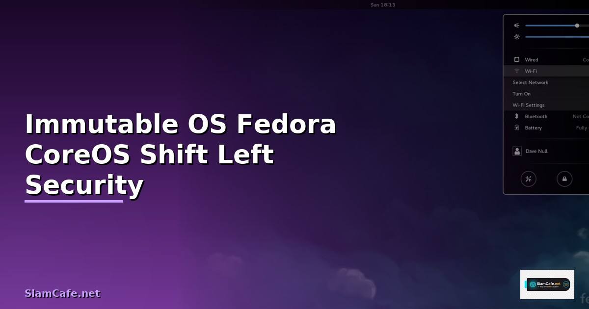 Immutable OS Fedora CoreOS Shift Left Security —