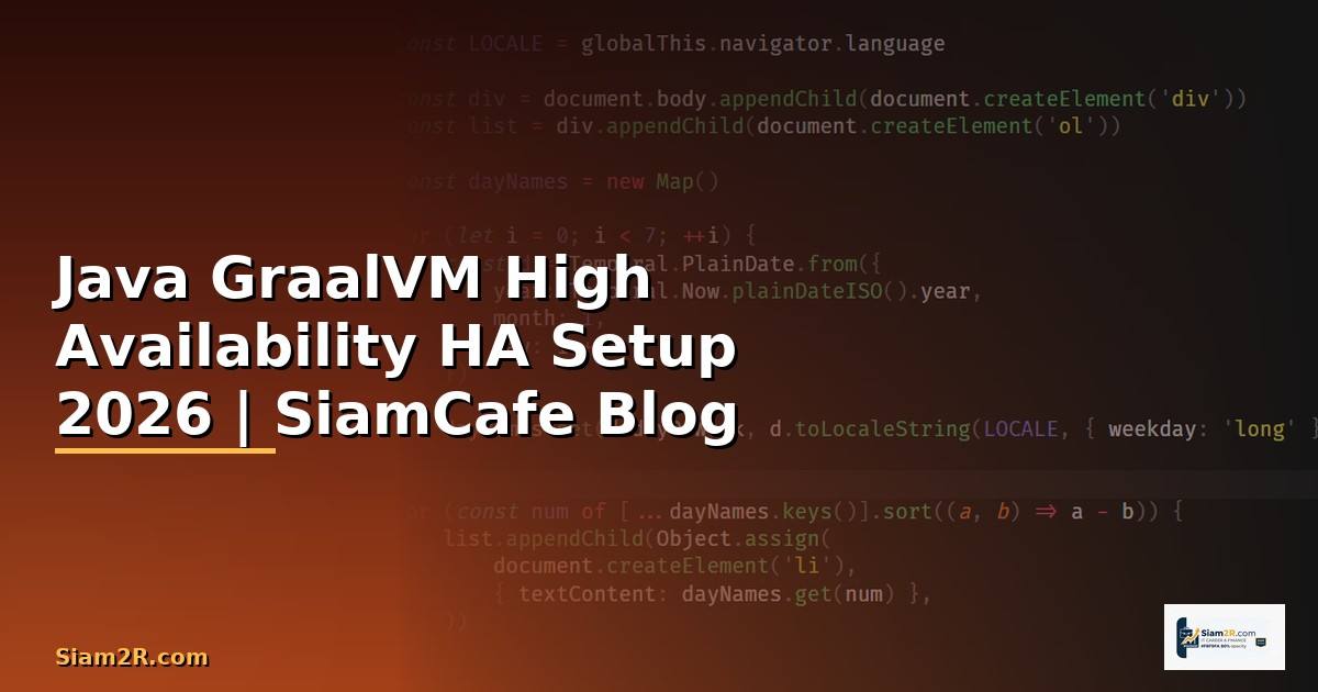 Java GraalVM High Availability HA Setup