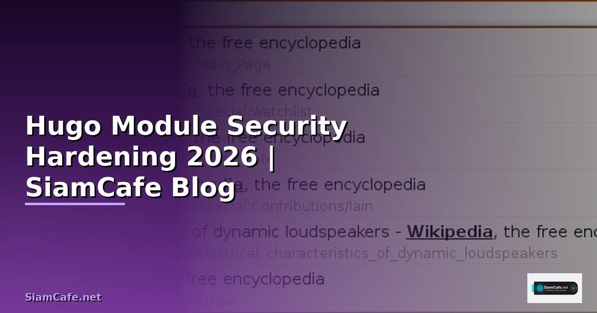 Hugo Module Security Hardening ป้องกันแฮก