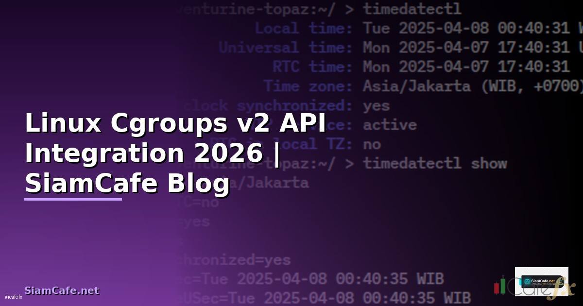 Linux Cgroups v2 API Integration เชื่อมต่อระบบ