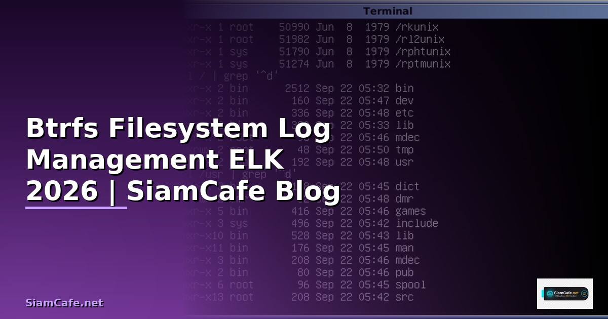 Btrfs Filesystem Log Management ELK