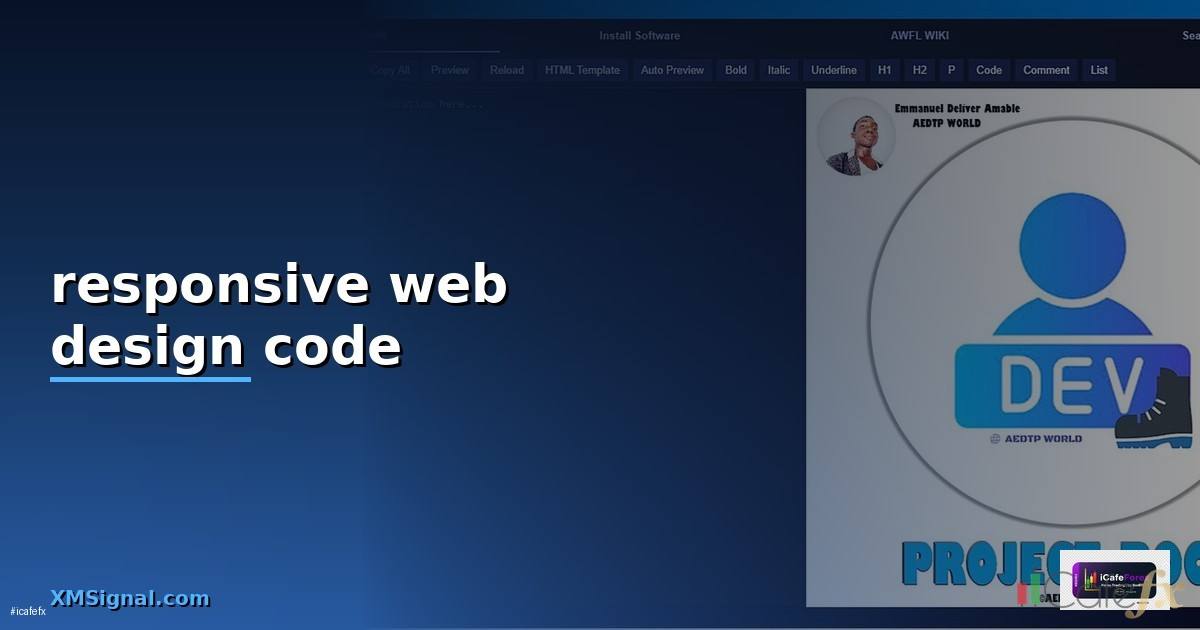 responsive web design code —