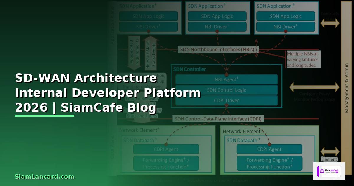SD-WAN Architecture Internal Developer Platform