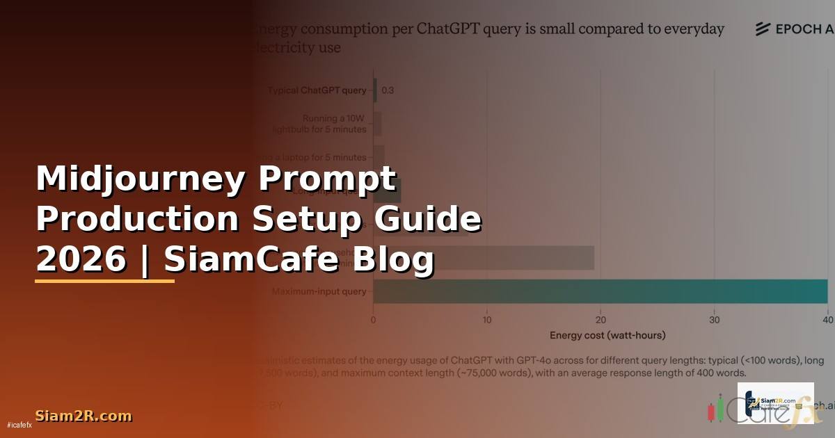 Midjourney Prompt Production Setup Guide — คู่มือฉบับสมบูรณ์ 2026