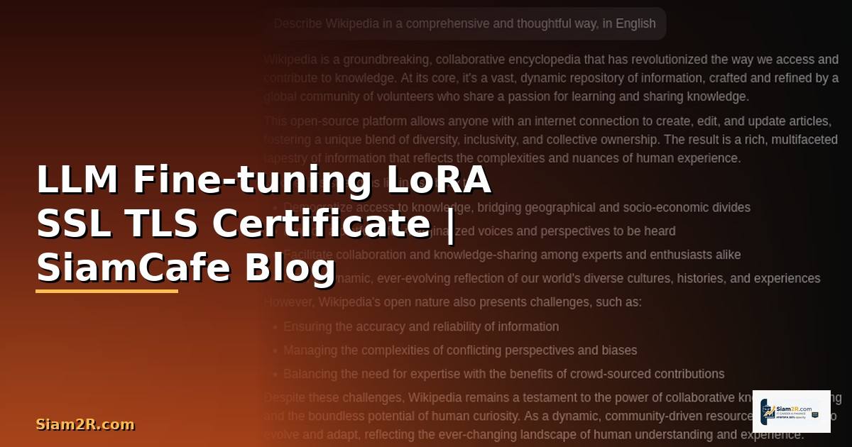 LLM Fine-tuning LoRA SSL TLS Certificate