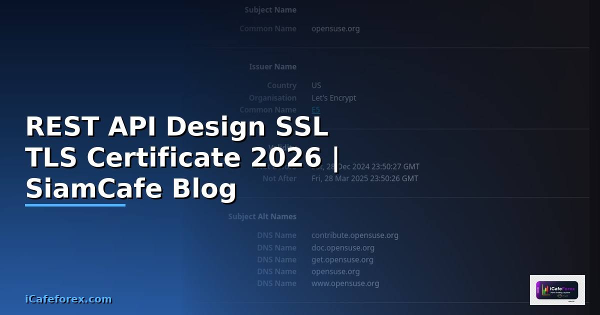 REST API Design SSL TLS Certificate