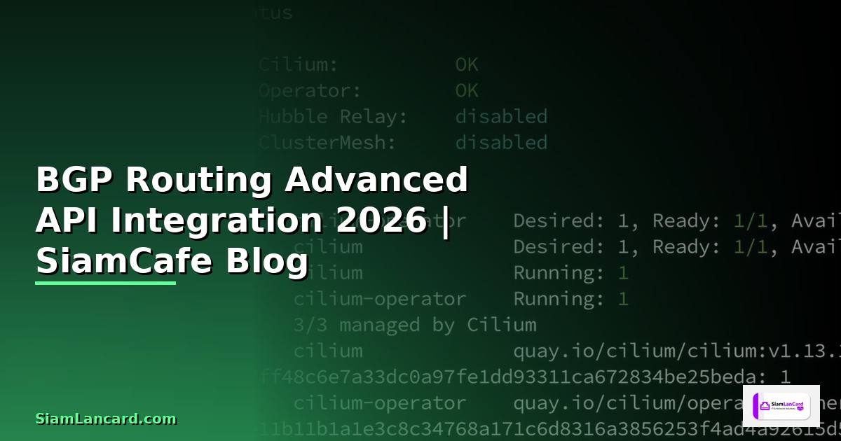 BGP Routing Advanced API Integration