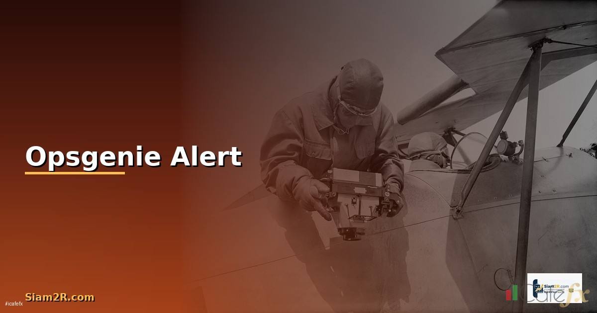 Opsgenie Alert — วิธีตั้งค่าและใช้งานจริงพร้อมตัวอย่าง