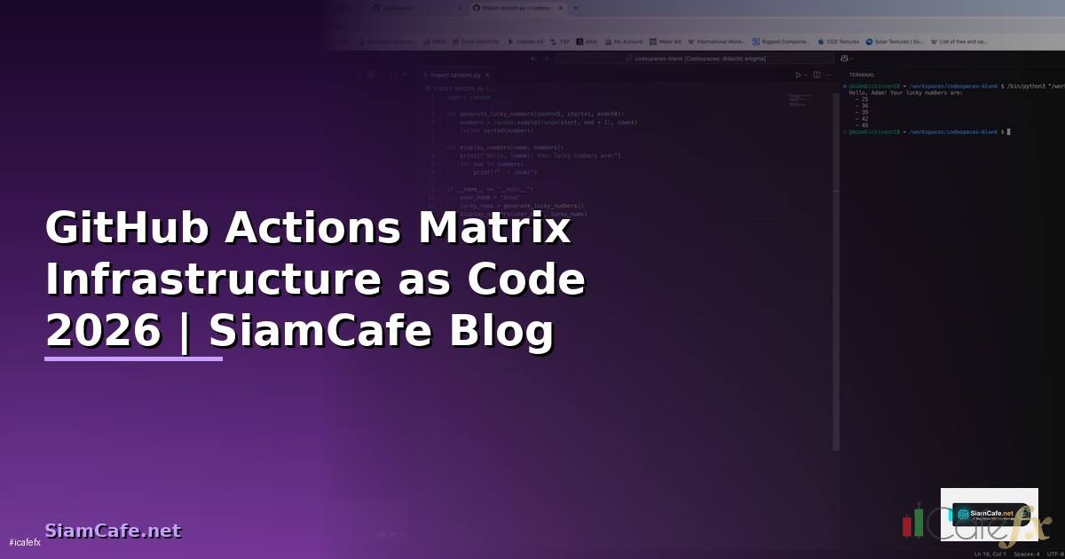 GitHub Actions Matrix Infrastructure as Code
