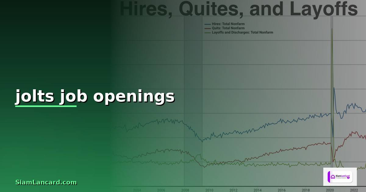 jolts job openings คืออะไร —