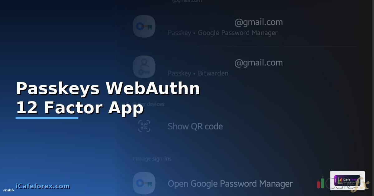 Passkeys WebAuthn 12 Factor App —