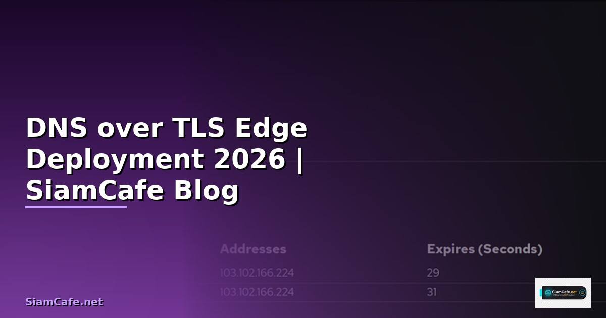 DNS over TLS Edge Deployment — คู่มือฉบับสมบูรณ์ 2026