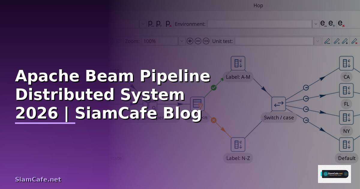 Apache Beam Pipeline Distributed System — คู่มือฉบับสมบูรณ์ 2026