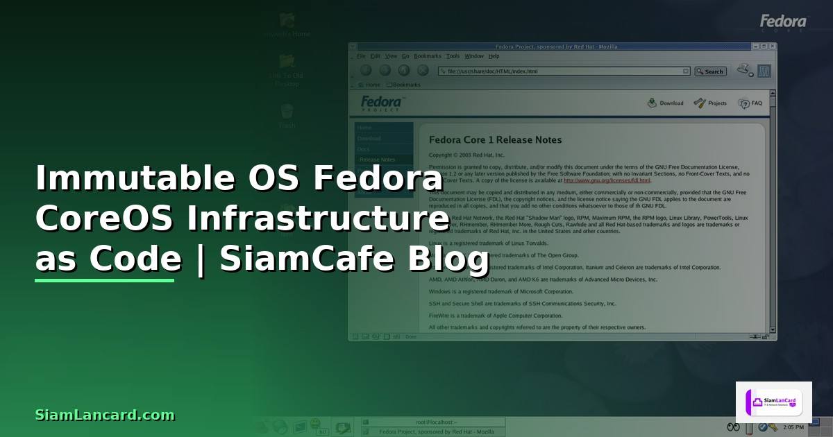 Immutable OS Fedora CoreOS Infrastructure as Code
