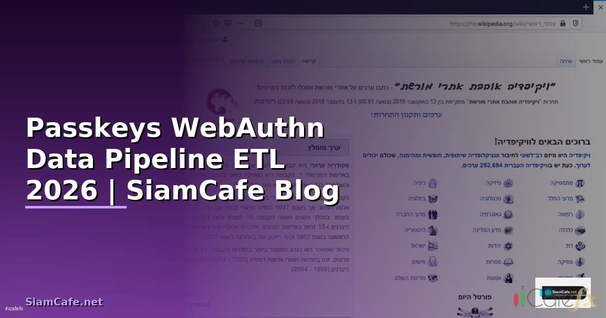 Passkeys WebAuthn Data Pipeline ETL