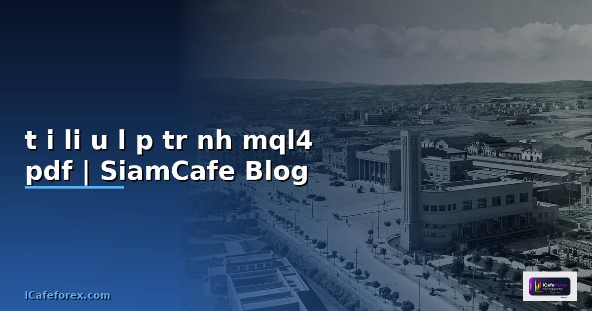 tài liệu lập trình mql4 pdf