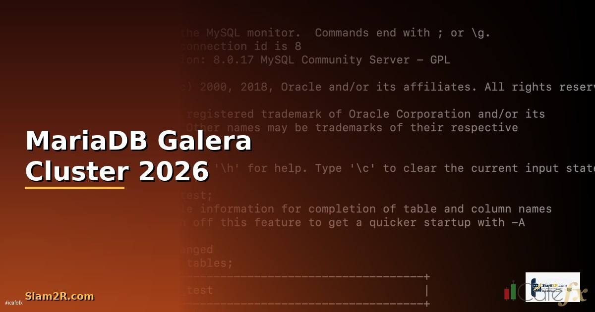 MariaDB Galera Cluster — คู่มือฉบับสมบูรณ์ 2026