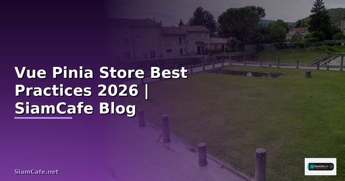 Vue Pinia Store Best Practices ที่ต้องรู้