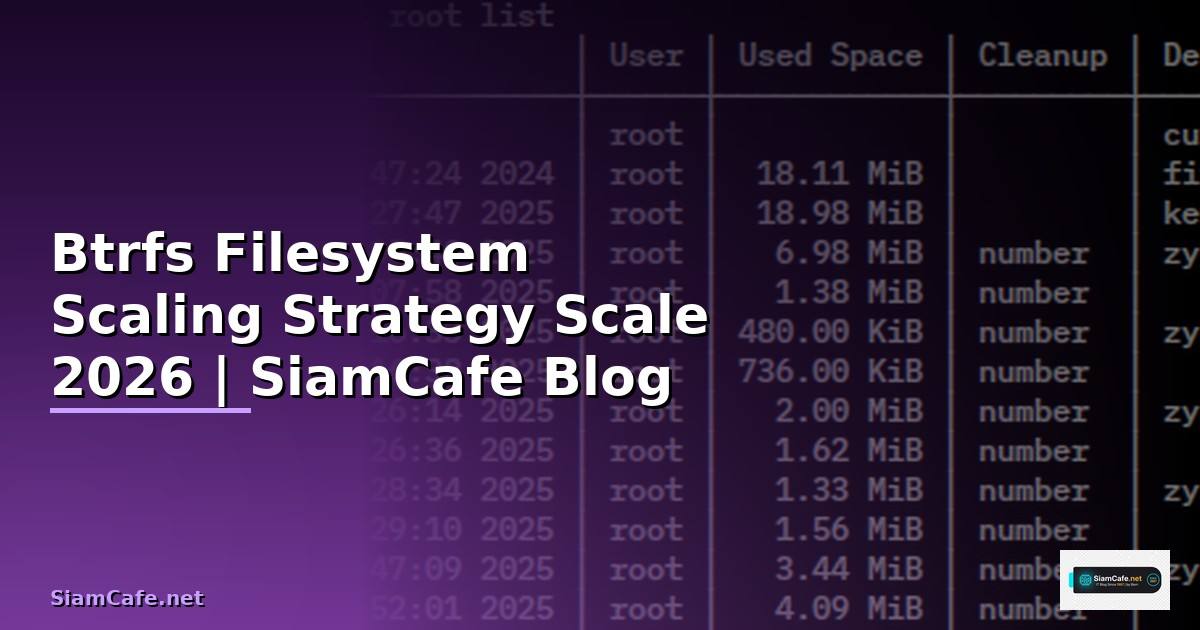 Btrfs Filesystem Scaling Strategy วิธี Scale